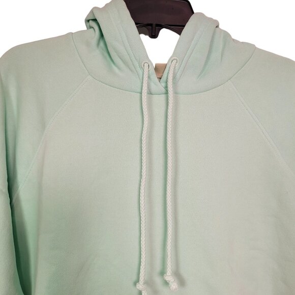 Goodthreads Women's Heritage Fleece Seamed Mint Green Hoodie Sweatshirt Large - Picture 5 of 12